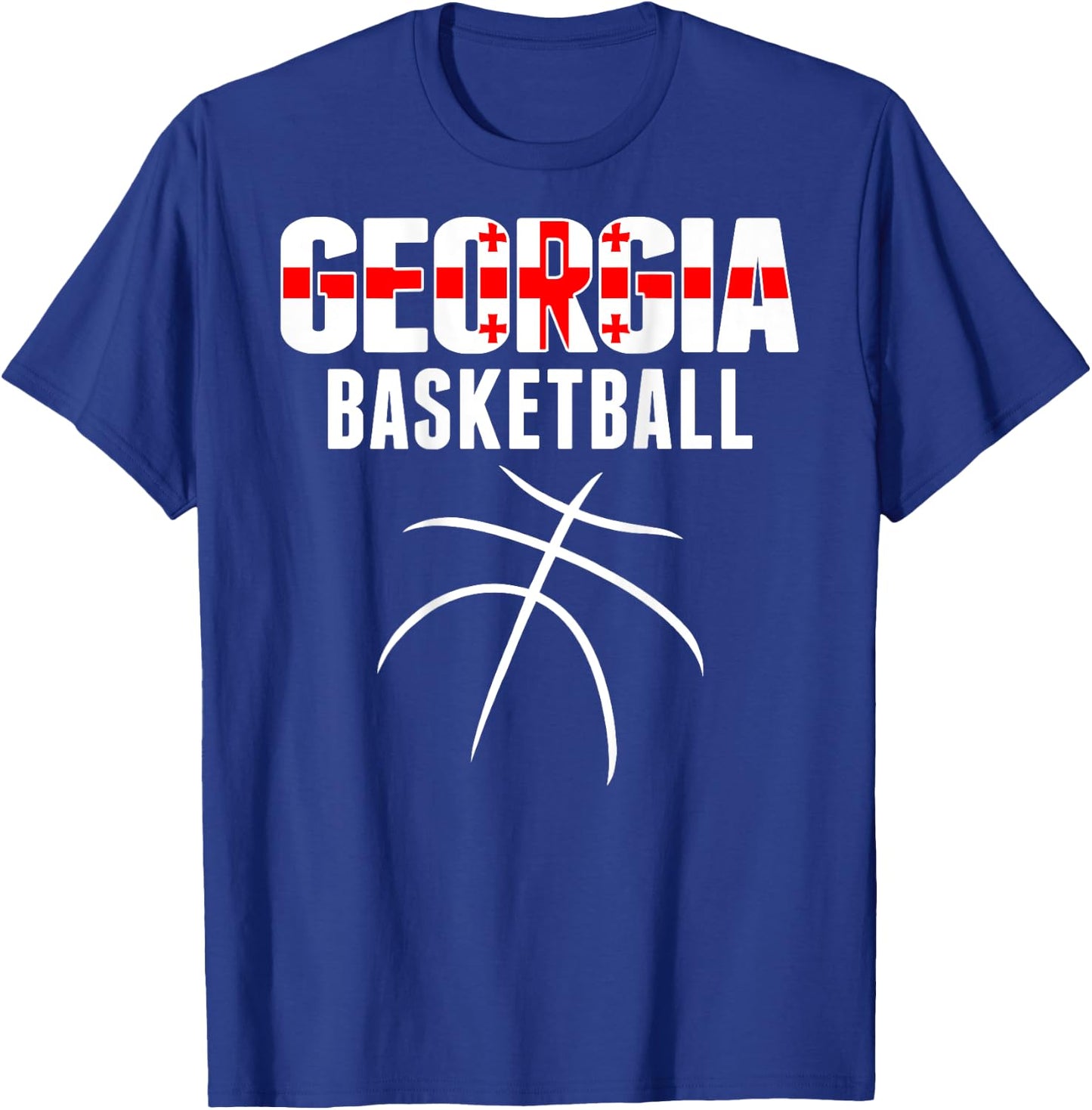 Georgia Basketball Fans Jersey - Georgian Flag Sport Lovers T-Shirt - T-Shirt | Royal