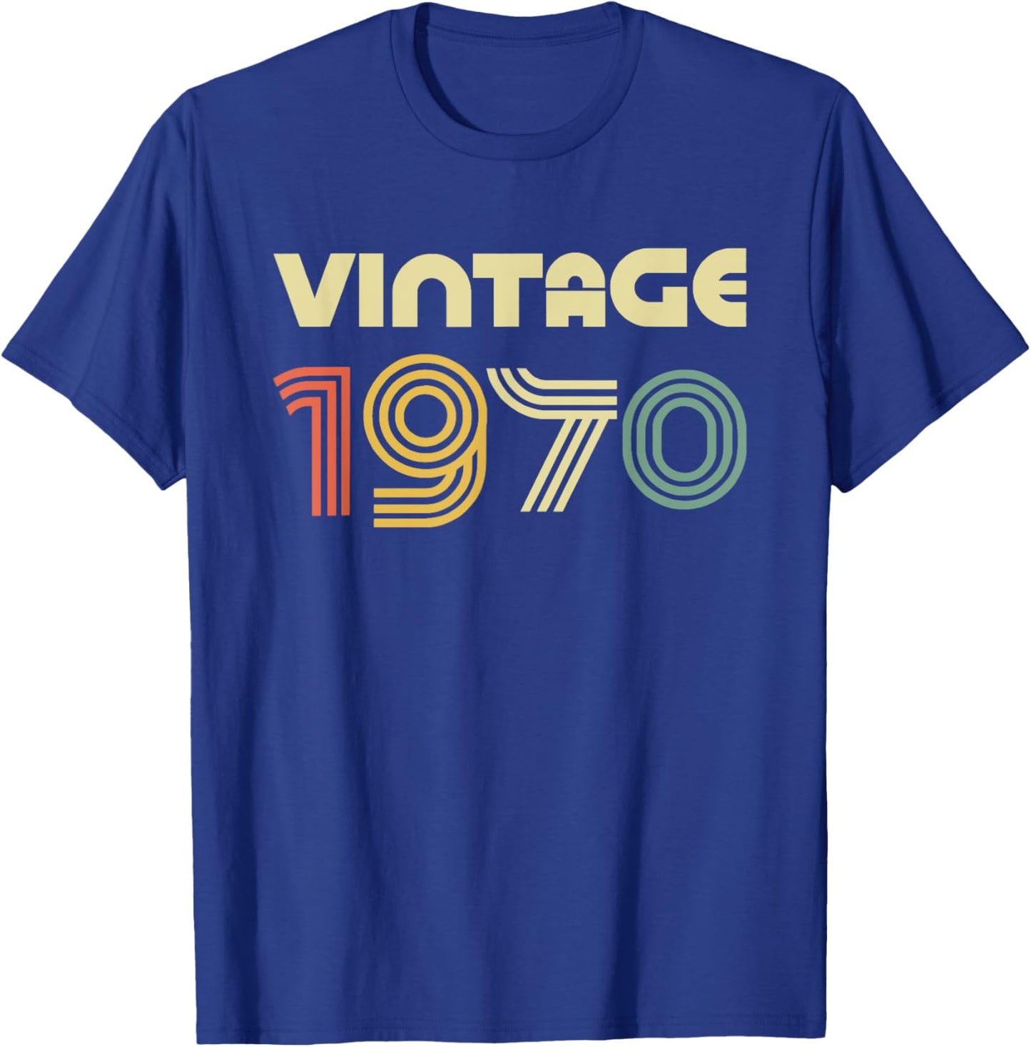 Vintage 1970 Shirt Men Women 55th Birthday T-Shirt - T-Shirt | Royal