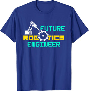 Future Robotics Engineer Technician Gift | Adults Youth Robotics Engineer T-Shirt - T-Shirt | Royal