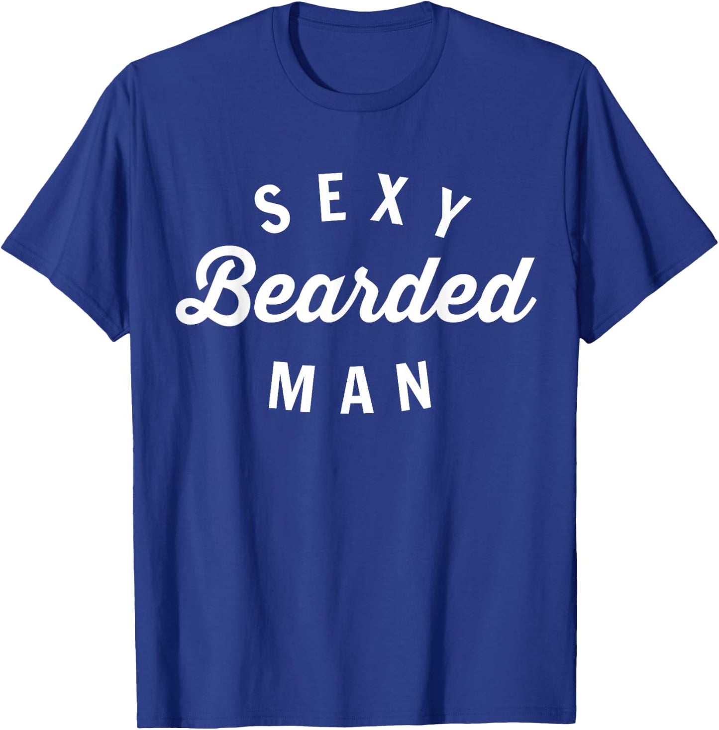 Funny Minimal Sexy Bearded Man - Couples Shirt Gift T-Shirt - T-Shirt | Royal