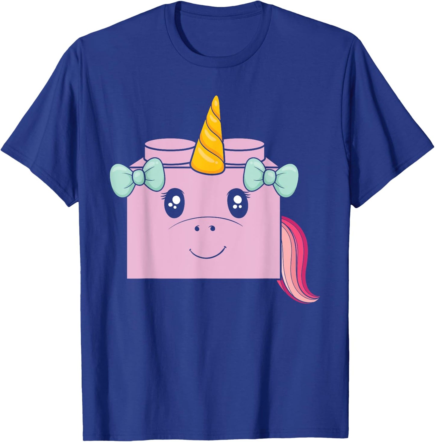Unicorn Lover Master Builder Bricks Building Blocks T-Shirt - T-Shirt | Royal