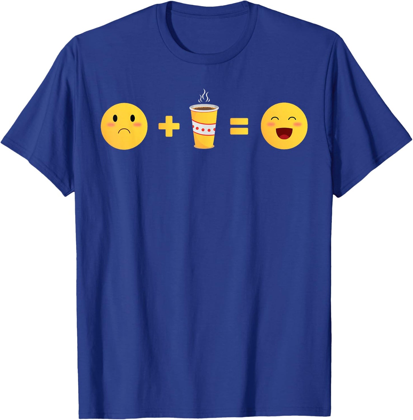 Mood - Coffee - Face Math - Emoticon - Sadboi - Smile T-Shirt - T-Shirt | Royal