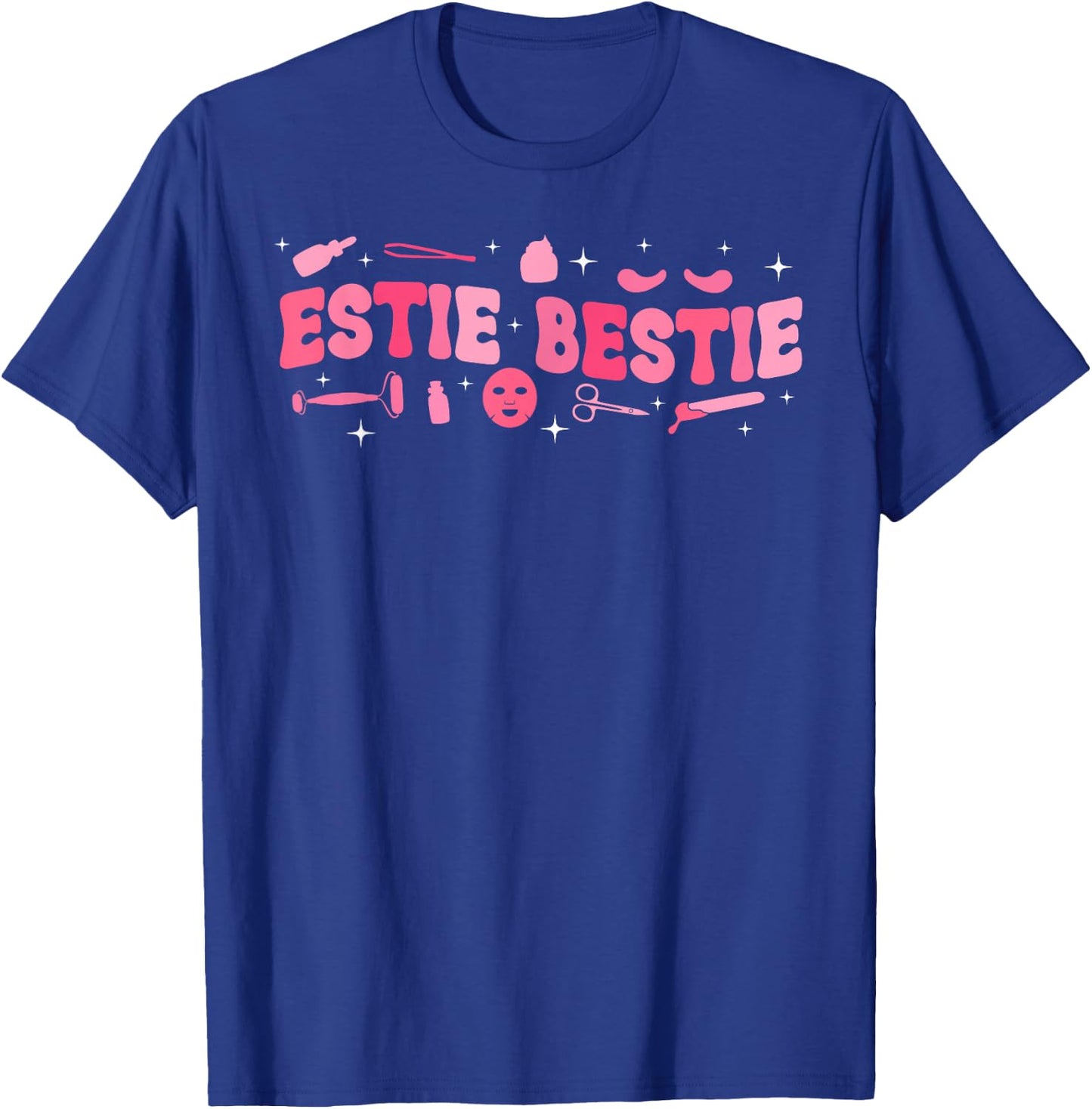 Estie Bestie Esthetician Esthetics Groovy Estheticians T-Shirt - T-Shirt | Royal