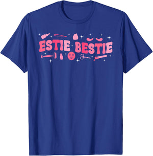 Estie Bestie Esthetician Esthetics Groovy Estheticians T-Shirt - T-Shirt | Royal