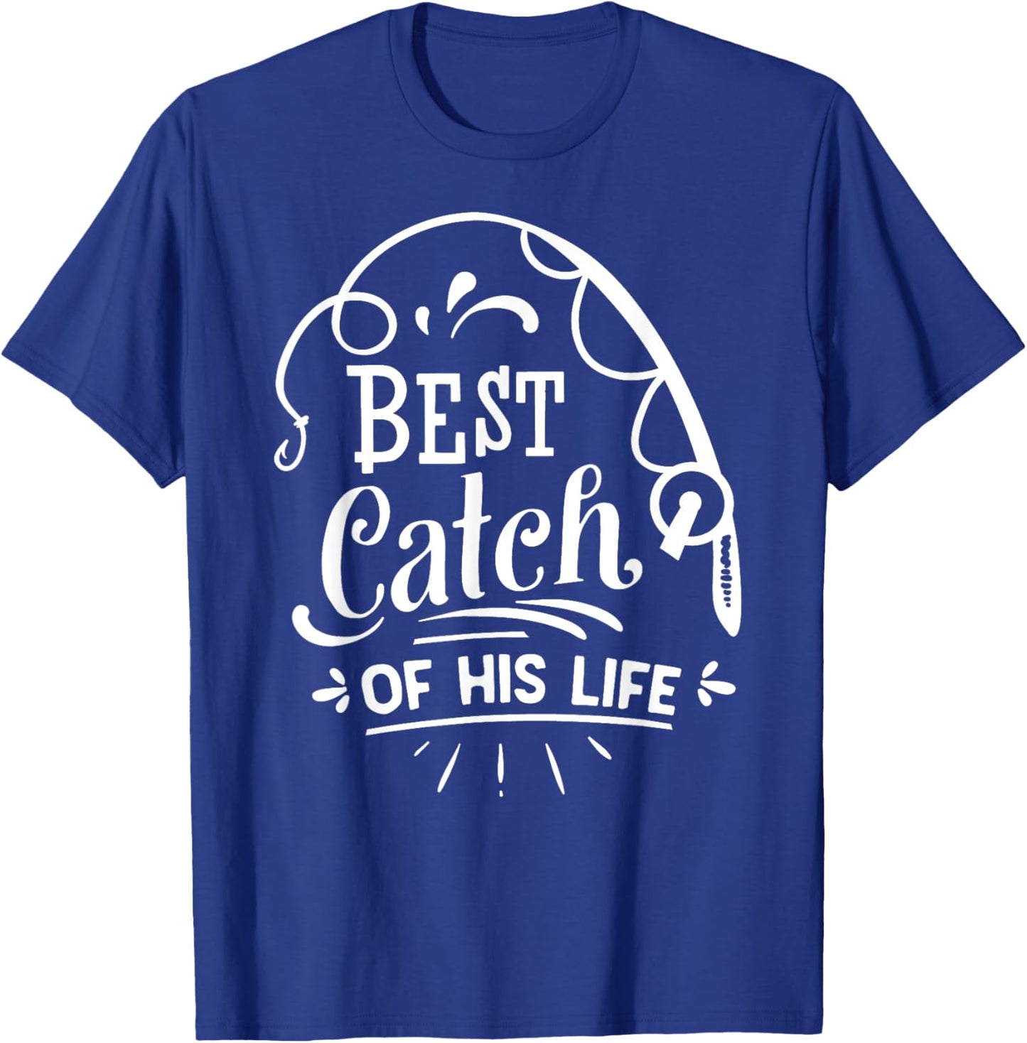 One Lucky Fisherman Matching Couples Fishing T-Shirt - T-Shirt | Royal