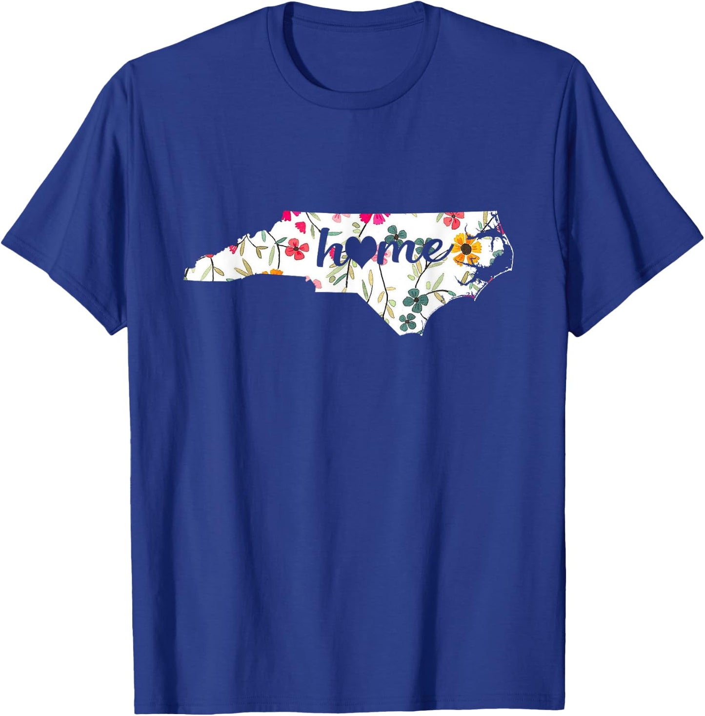 Floral North Carolina Home T-Shirt - T-Shirt | Royal