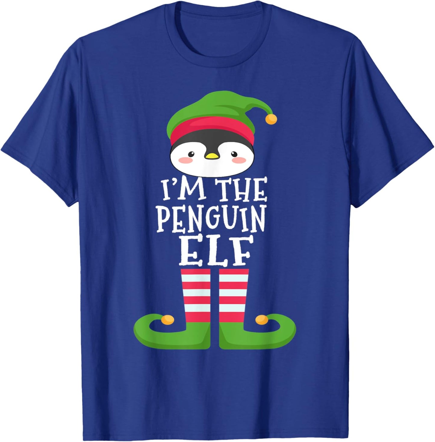 Penguin Lover's Family Matching Christmas Elf Costume Pajama T-Shirt - T-Shirt | Royal
