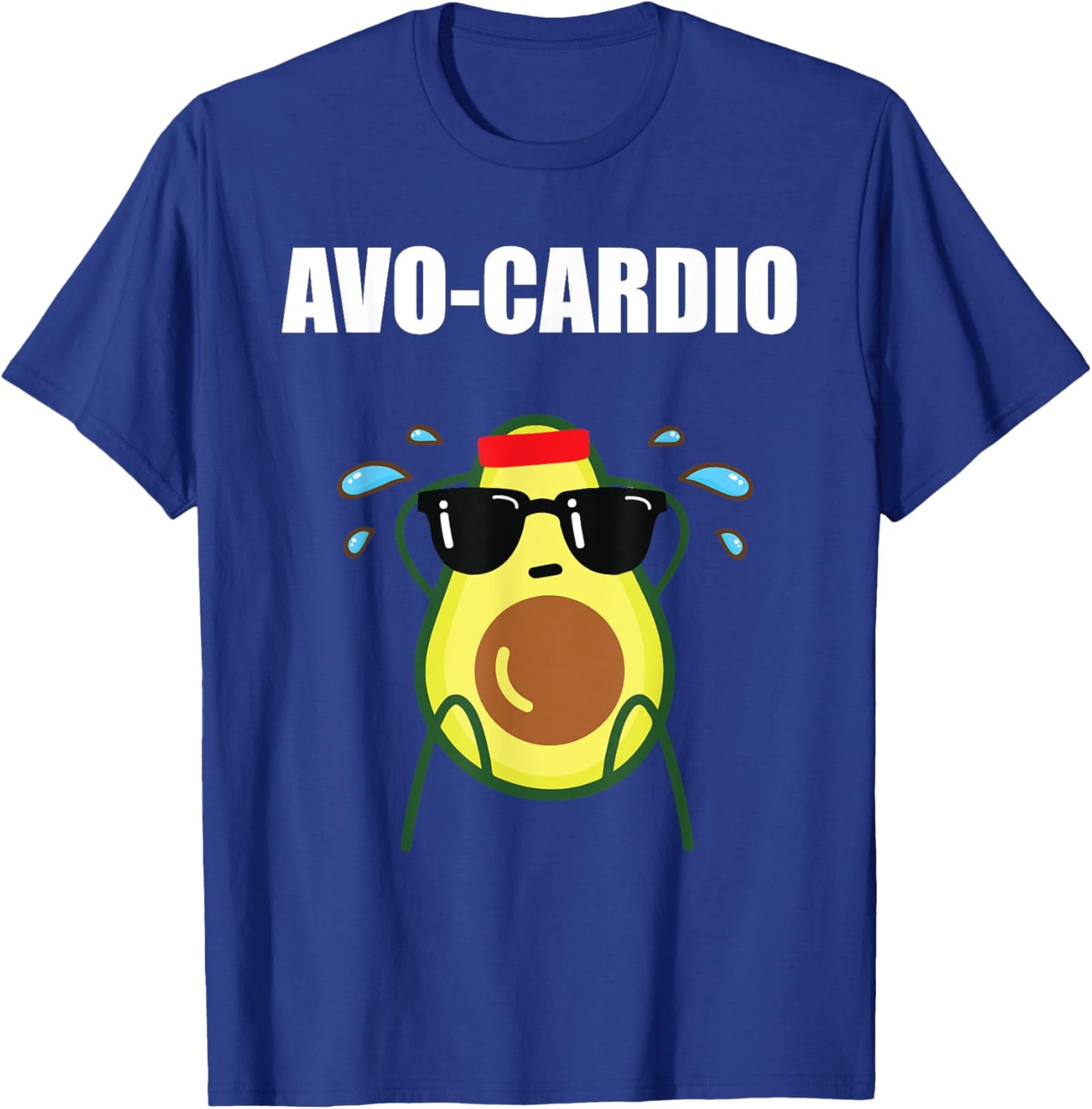 Funny Gym Exercise Pun Avocado Avo-Cardio T-Shirt - T-Shirt | Royal