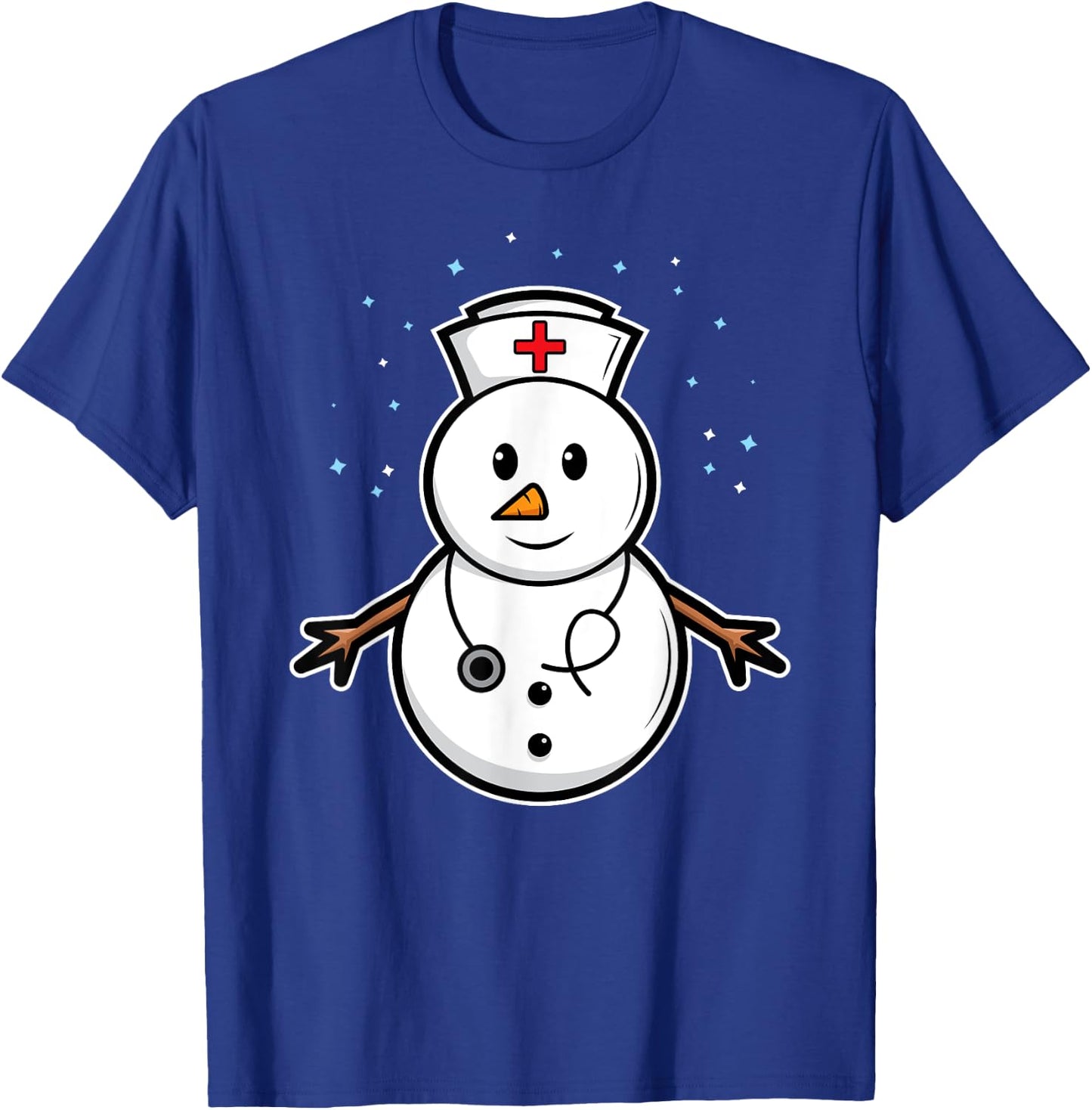 Medical Snowman Nurse Doctor Christmas Holidays Winter Snow T-Shirt - T-Shirt | Royal