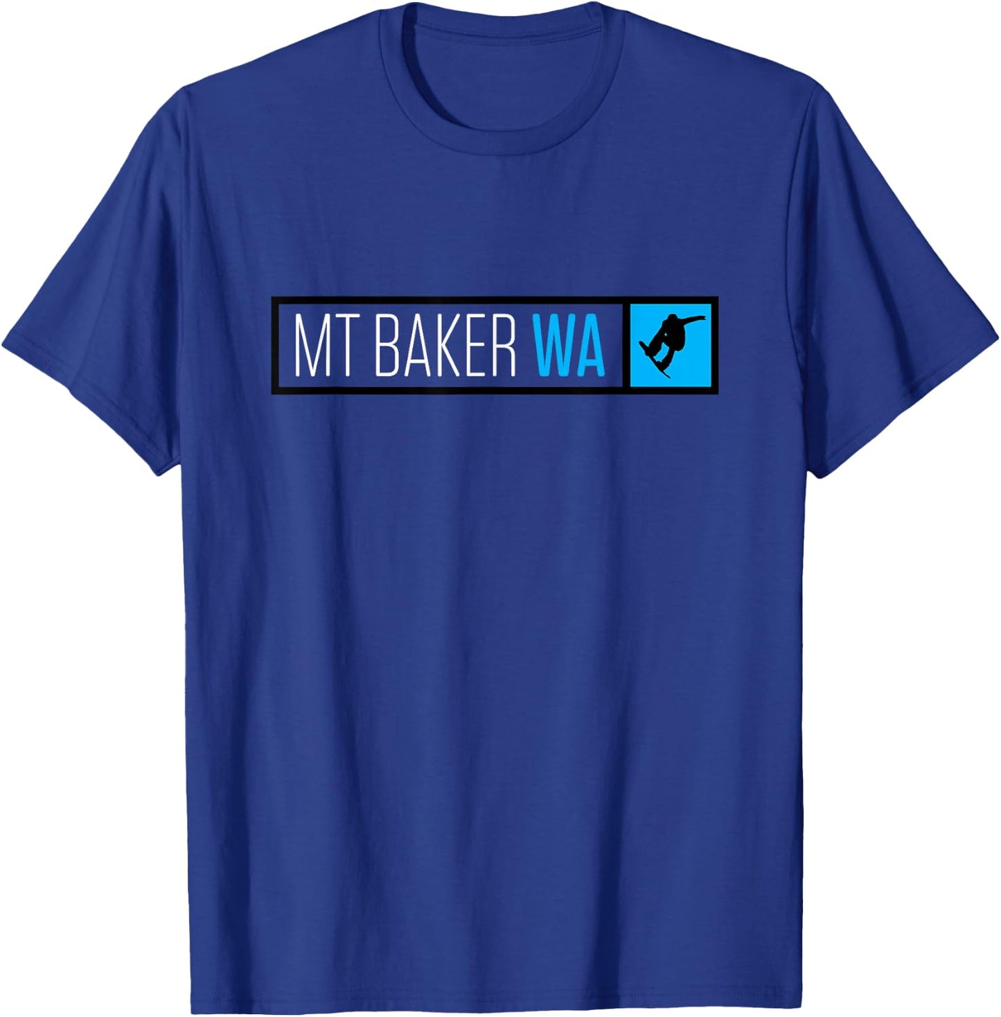 Mt. Baker Washington Snowboard Box Type T-Shirt - T-Shirt | Royal