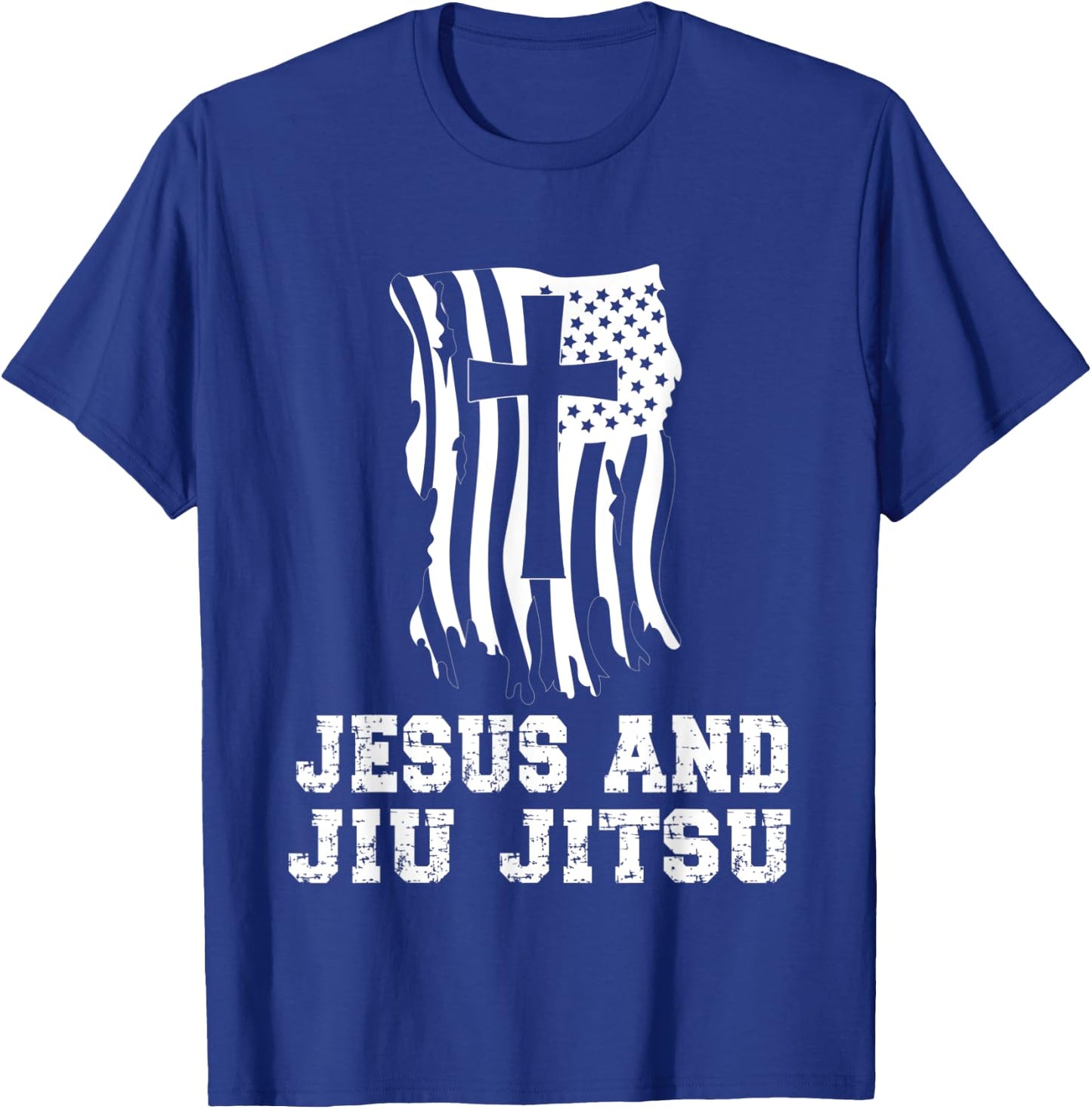 Jesus And Jiu Jitsu Design for Christian Martial Arts Fan T-Shirt - T-Shirt | Royal