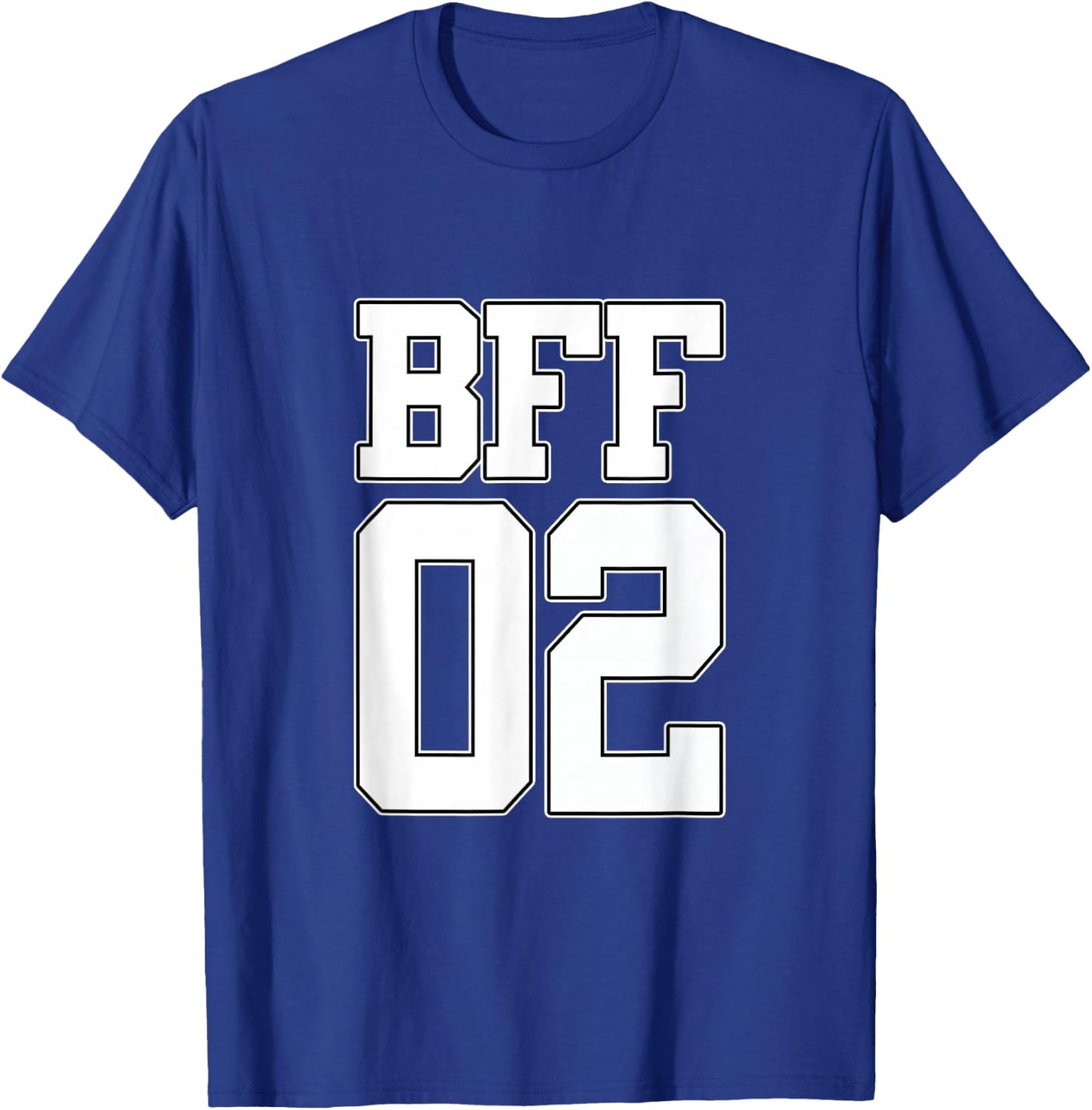 BFF 02 Best Friends Matching Bestie Friendship Day Shirt T-Shirt - T-Shirt | Royal