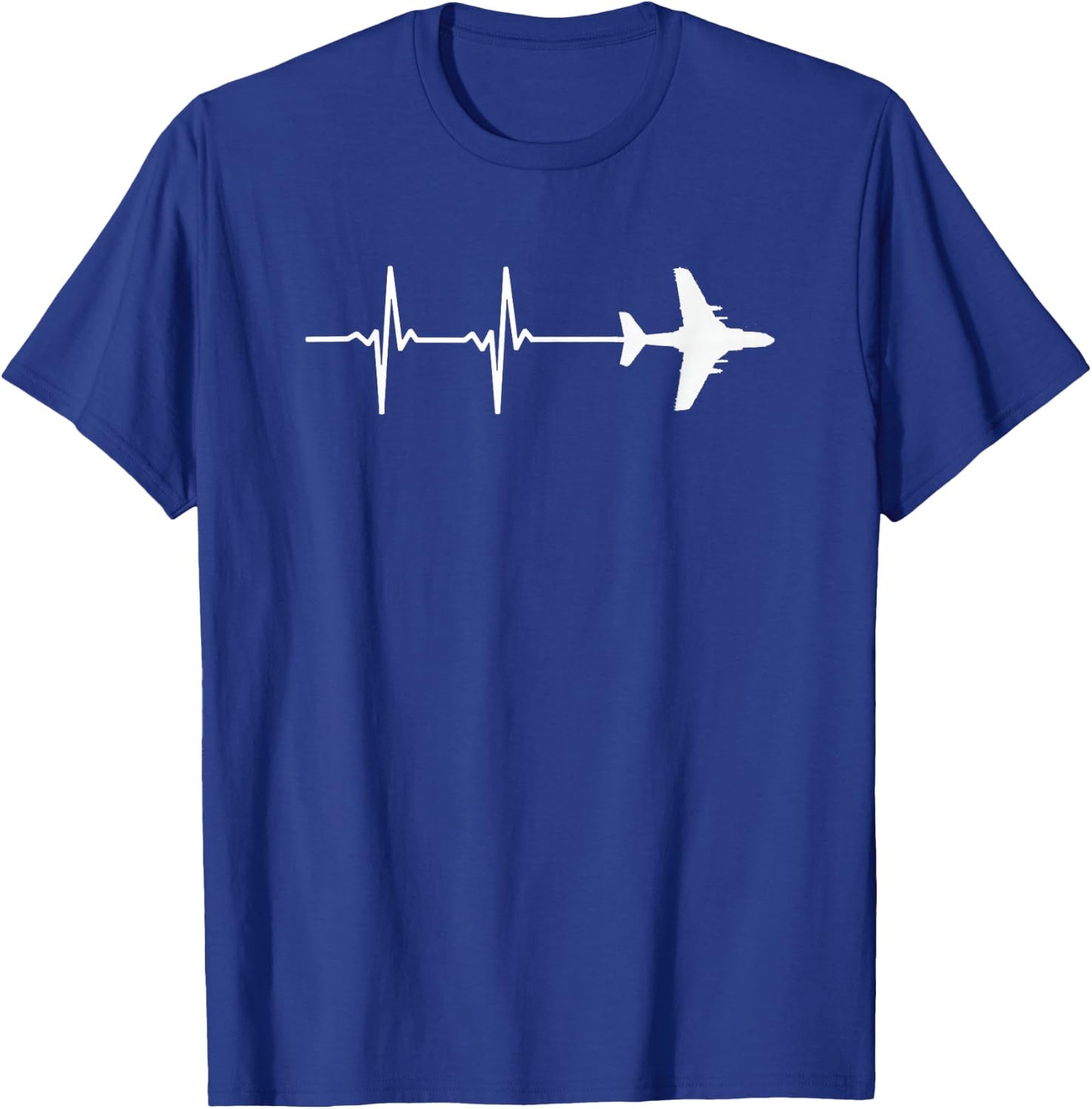 EKG Heartbeat EA-6B Prowler Military Airplane Shirt T-Shirt - T-Shirt | Royal