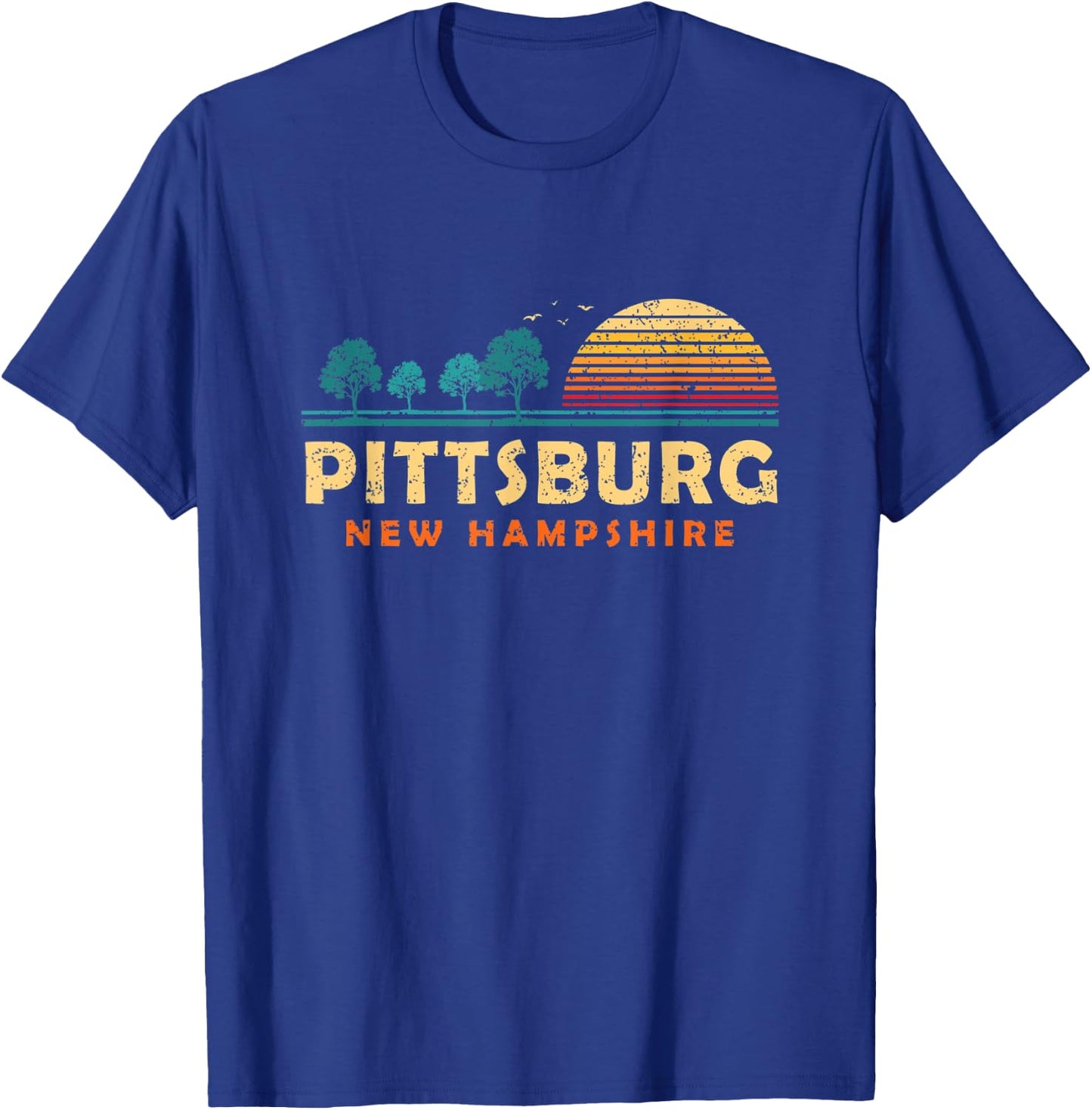 Evergreen Sunset Pittsburgh Forest New Hampshire Woods T-Shirt - T-Shirt | Royal