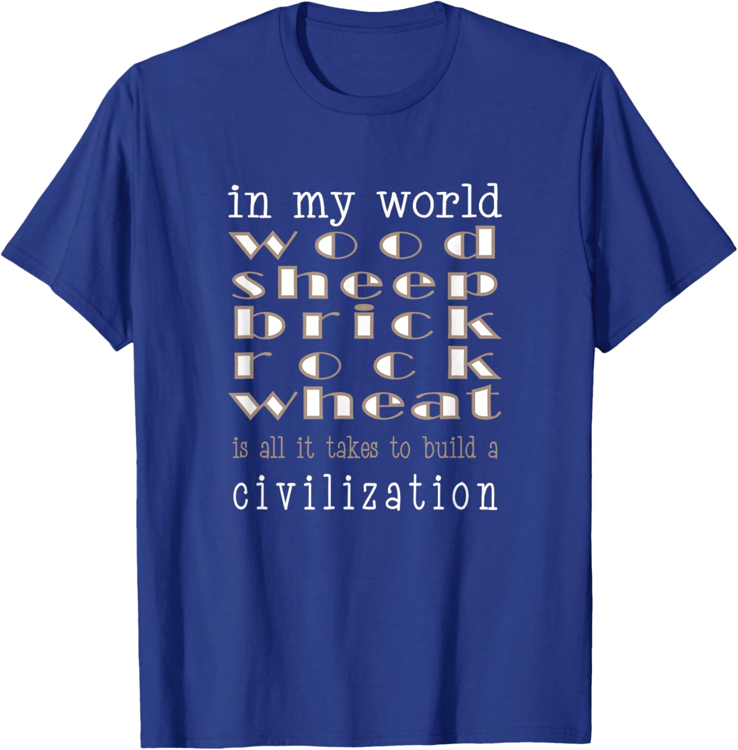 Funny BoardGame Settlers Wheat Sheep Brick Rock Civilization T-Shirt - T-Shirt | Royal