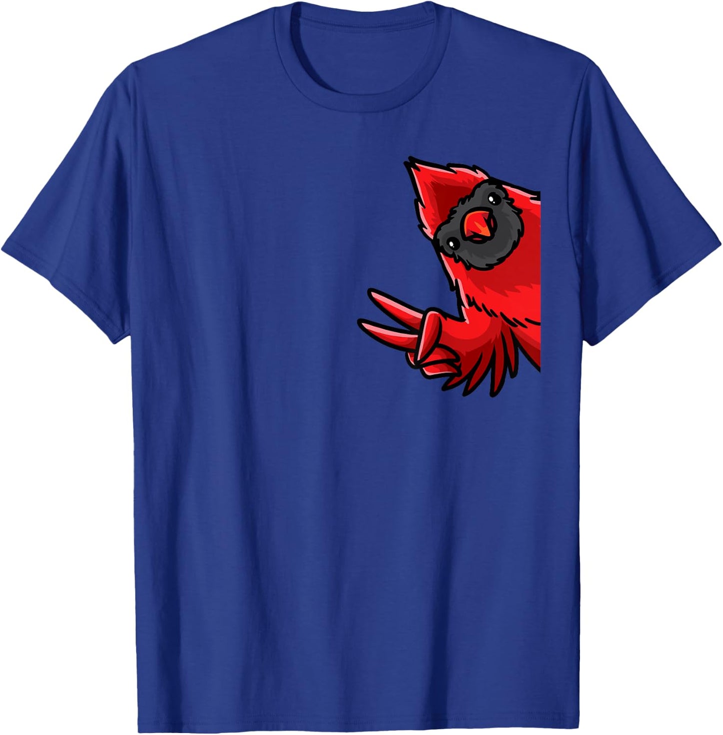 Northern Cardinal Bird Red Cardinal From Side T-Shirt - T-Shirt | Royal
