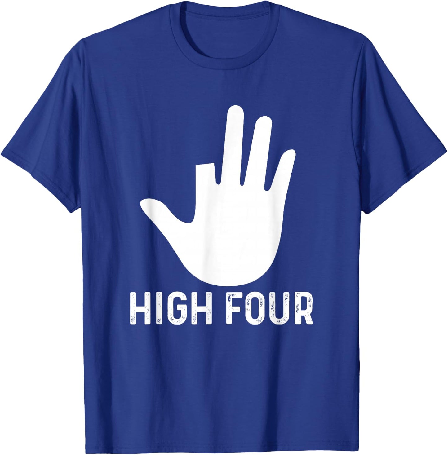 Four - Funny Cut Off Finger Amputated Missing Finger T-Shirt - T-Shirt | Royal