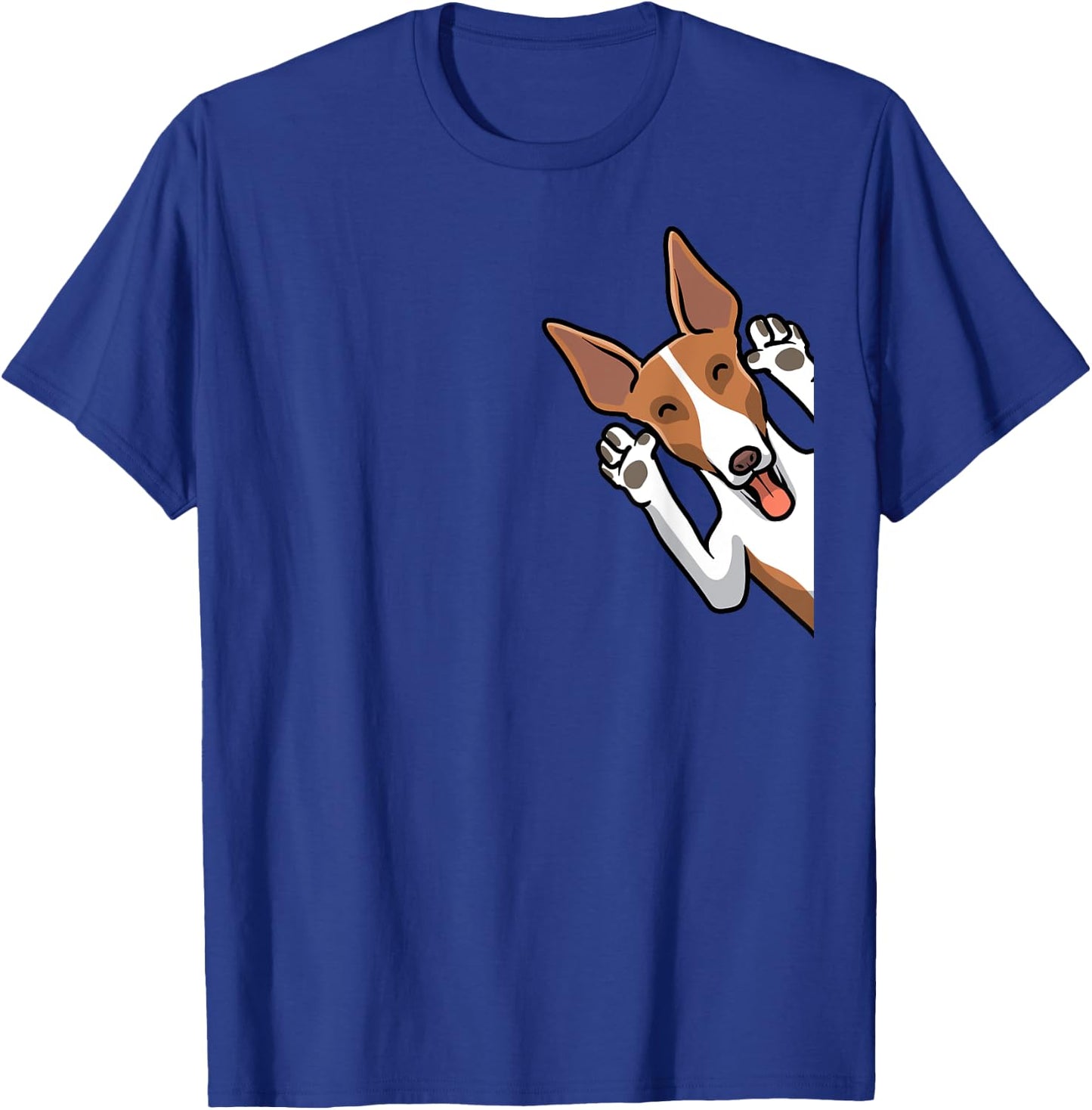 Ibizan Hound Gifts by Thembalove -Adult Ibizan Hound Dog Black Cartoon T-Shirt - T-Shirt | Royal