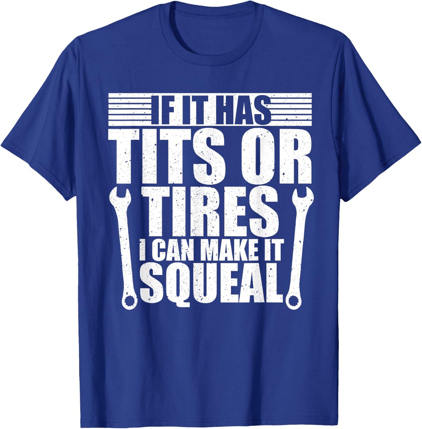 Funny Mechanics Tits and Tires Car Tools Kit Cool Mechanic T-Shirt - T-Shirt | Royal