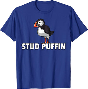 Stud Puffin Gift Iceland Seabird T-Shirt - T-Shirt | Royal
