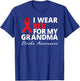 I Wear Red For My Grandma Stroke Awareness Survivor Warrior T-Shirt - T-Shirt | Royal
