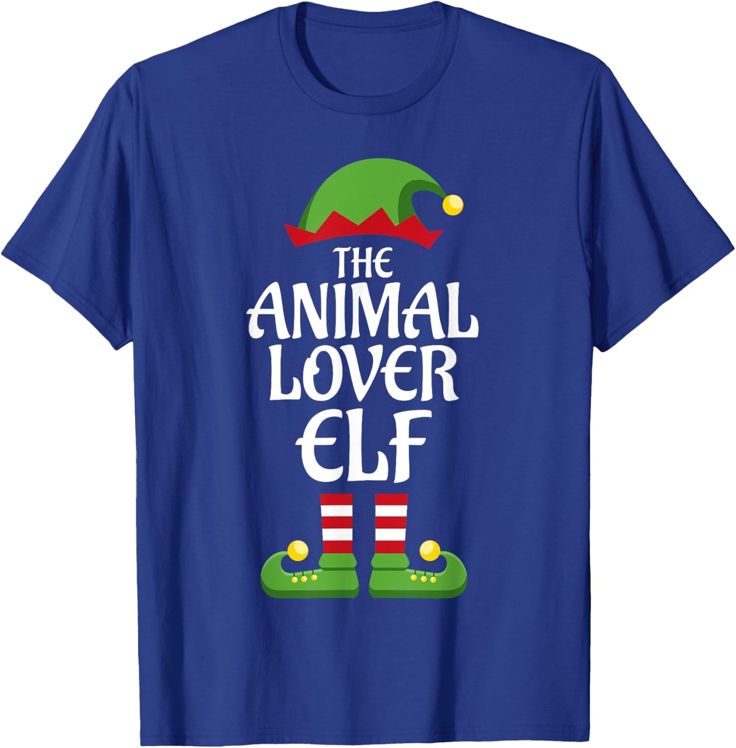 Animal Lover Elf Family Matching Group Christmas T-Shirt - T-Shirt | Royal