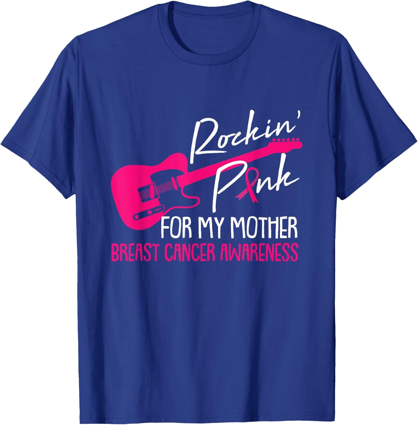 For My Mother Breast Cancer Awareness Pink Ribbon Warrior T-Shirt - T-Shirt | Royal