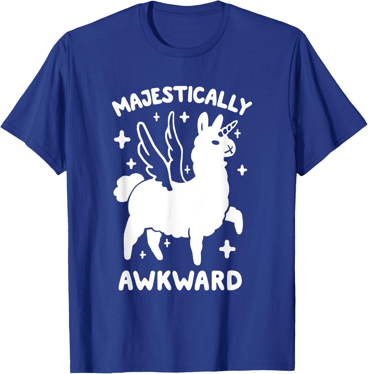 Majestically Awkward Llamacorn Funny Cute Llama T-Shirt - T-Shirt | Royal