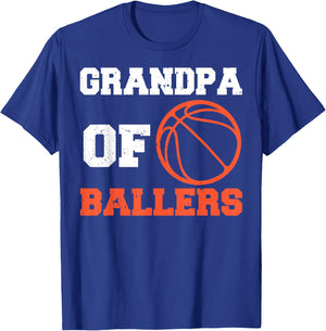 Basketball Grandpa Basketball Player Grandpa Of Ballers T-Shirt - T-Shirt | Royal