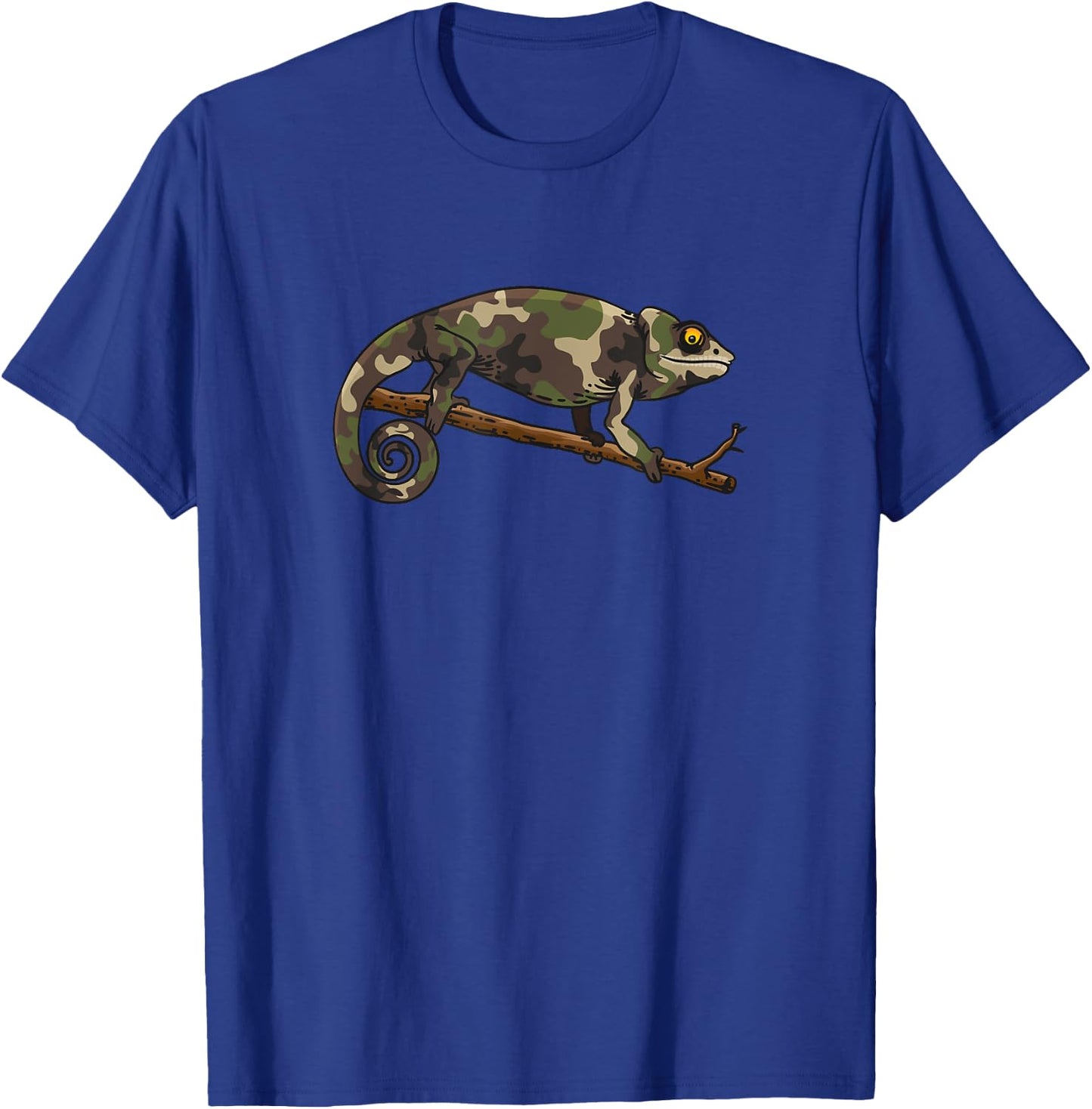 Camouflage Chameleon - Camo Lizard - Reptile T-Shirt - T-Shirt | Royal