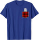 Red Plaid Hippopotamus in Pocket Buffalo Family Pyjamas Hippo T-Shirt - T-Shirt | Royal