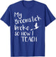 My Broom Broke So Now I Teach Halloween Costumes T-Shirt - T-Shirt | Royal