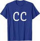 CC Two Letter Pair - Elegant Personalized Initials T-Shirt - T-Shirt | Royal
