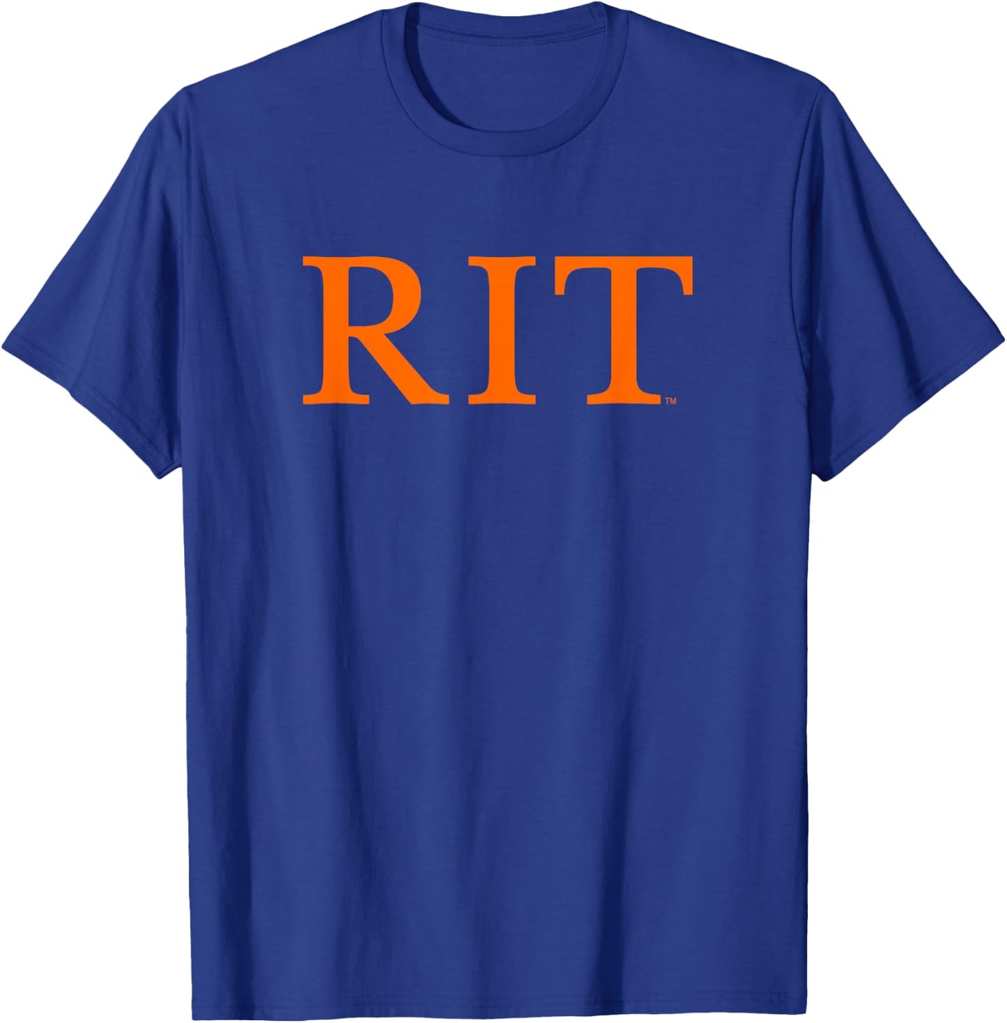Rochester Institute of Technology RIT Orange Type T-Shirt - T-Shirt | Royal