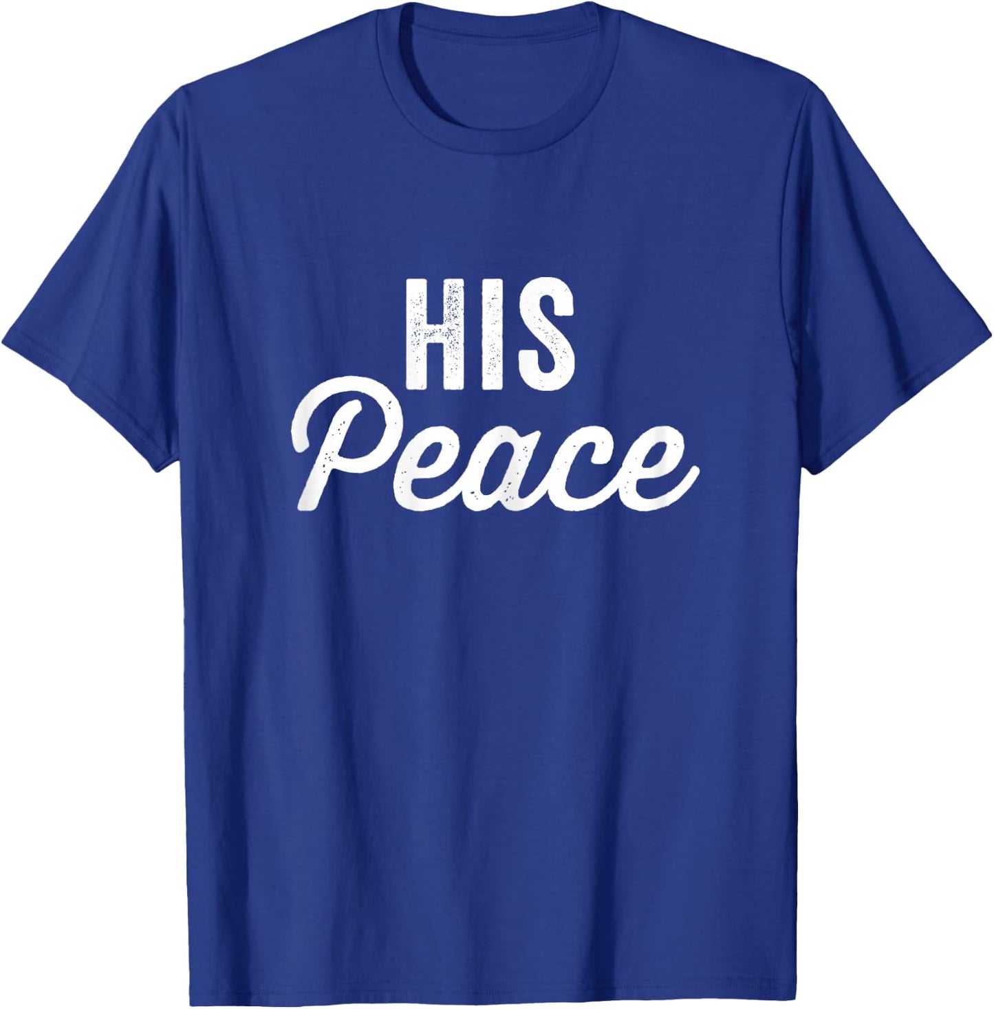 Her Rock His Peace Matching Couple T-Shirt - T-Shirt | Royal