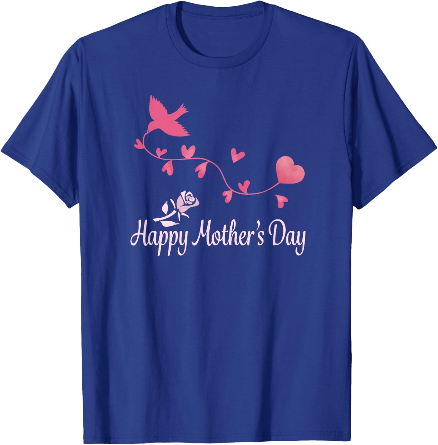 Happy Mother's Day - Bird with Heart T-Shirt - T-Shirt | Royal