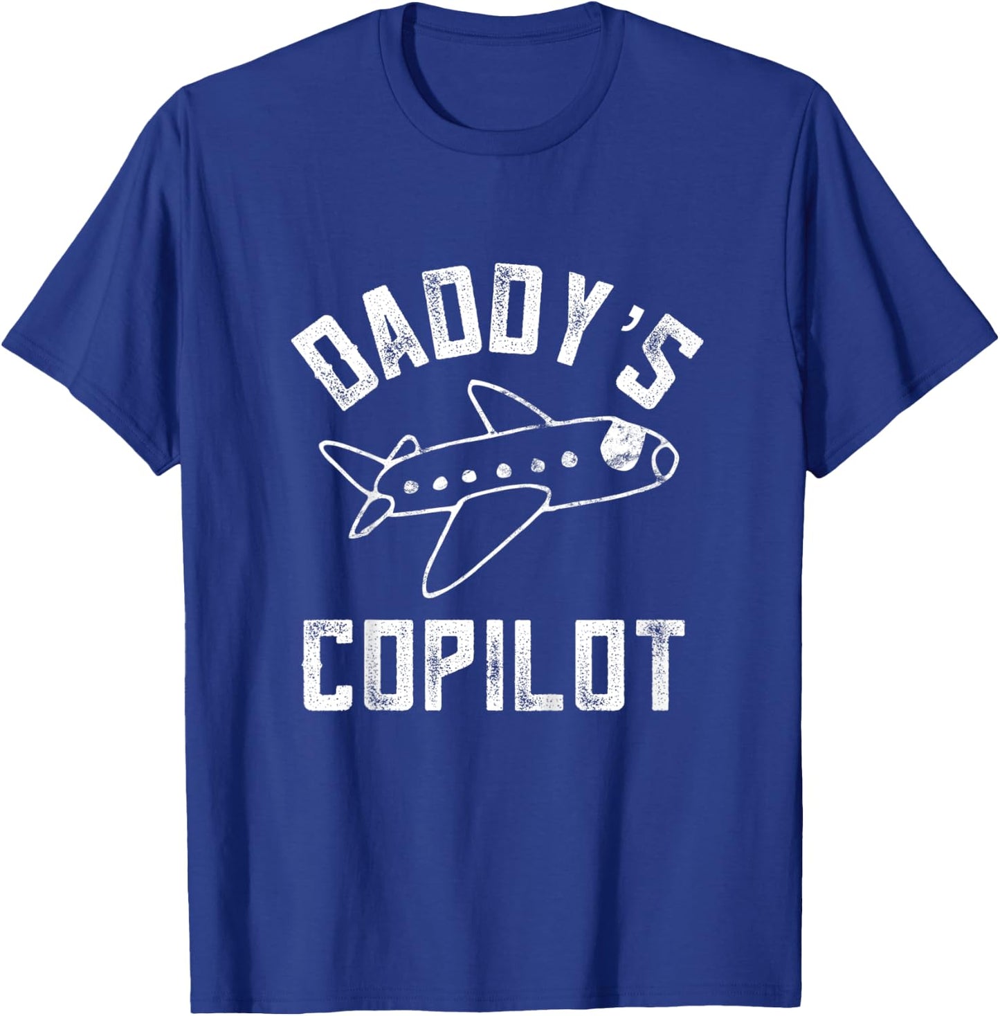 Kids Airplane Themed Gifts For Kids Future Pilot Daddys CoPilot T-Shirt - T-Shirt | Royal