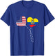 Loving USA Ecuador Flag Heart Ecuadorian Americans Love T-Shirt - T-Shirt | Royal