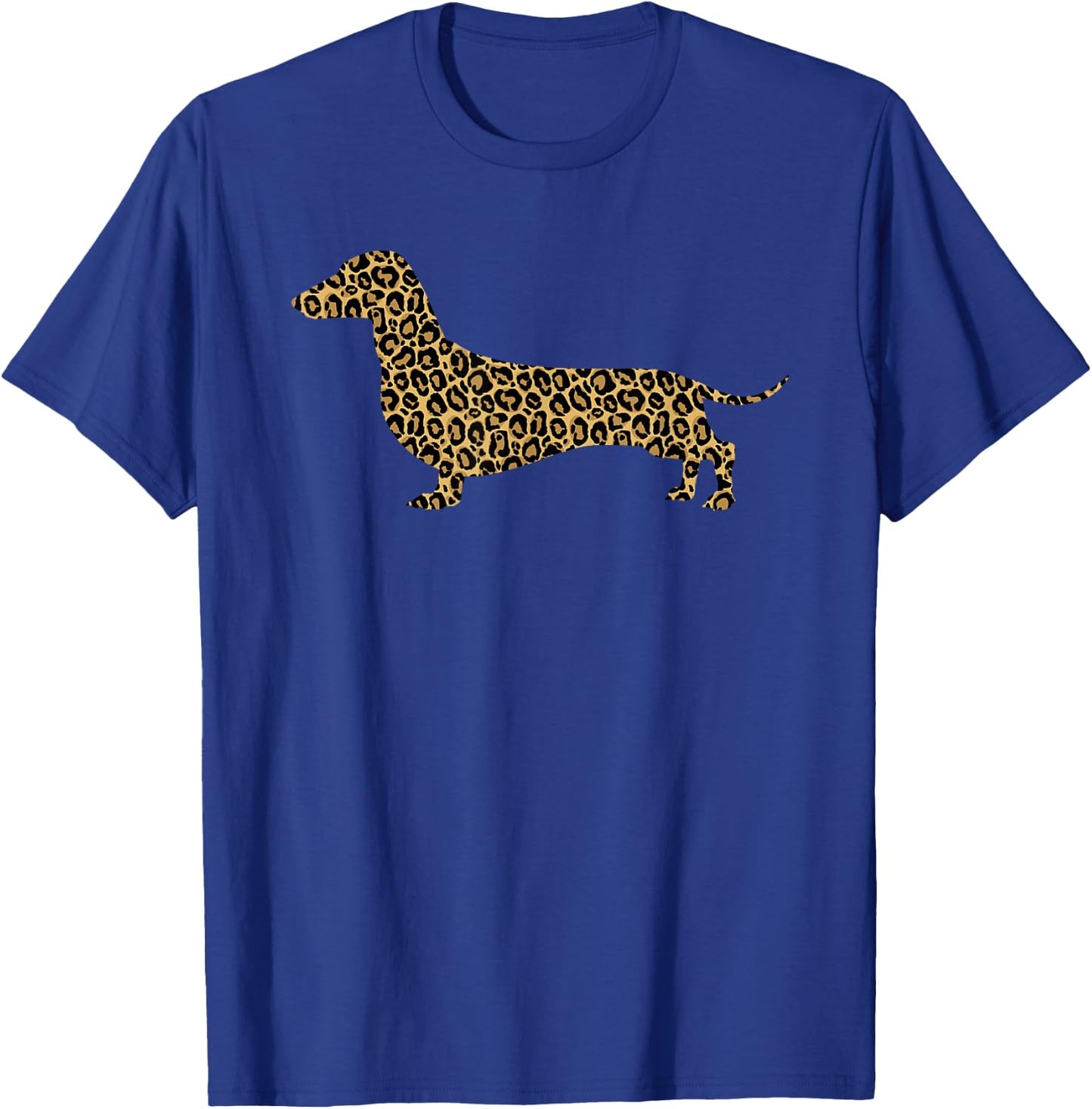 Dachshund Leopard Print Sausage Dog Animal Lover Women Gift T-Shirt - T-Shirt | Royal
