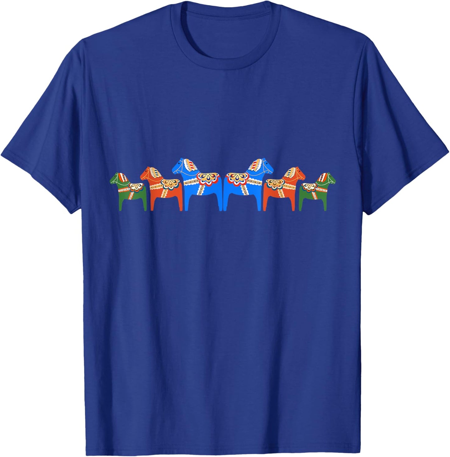 Dala Horses - Traditional Swedish design T-Shirt - T-Shirt | Royal
