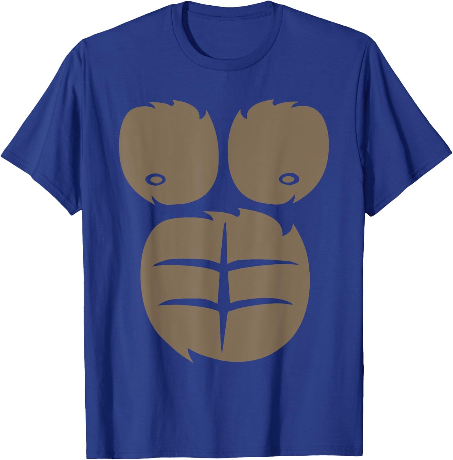 Gorilla Chest Belly Boy Men Monkey Costume Kids Fancy Dress T-Shirt - T-Shirt | Royal