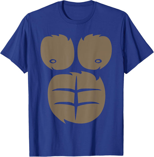 Gorilla Chest Belly Boy Men Monkey Costume Kids Fancy Dress T-Shirt - T-Shirt | Royal