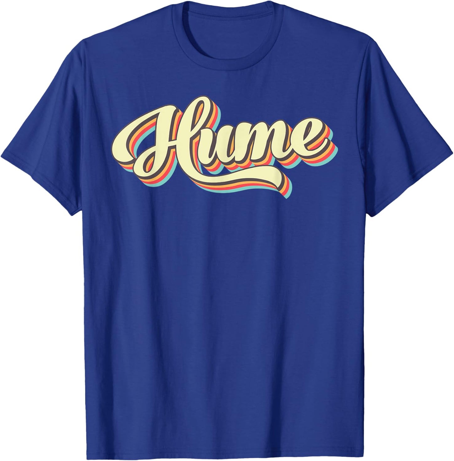 Hume Retro Art Baseball Font Vintage T-Shirt - T-Shirt | Royal