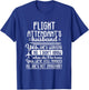 Funny Husband Flight Attendant Aviation Pilot Men Cabin Crew T-Shirt - T-Shirt | Royal