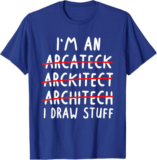 Funny Architect Art Men Women Future Architecture Pun Lovers T-Shirt - T-Shirt | Royal