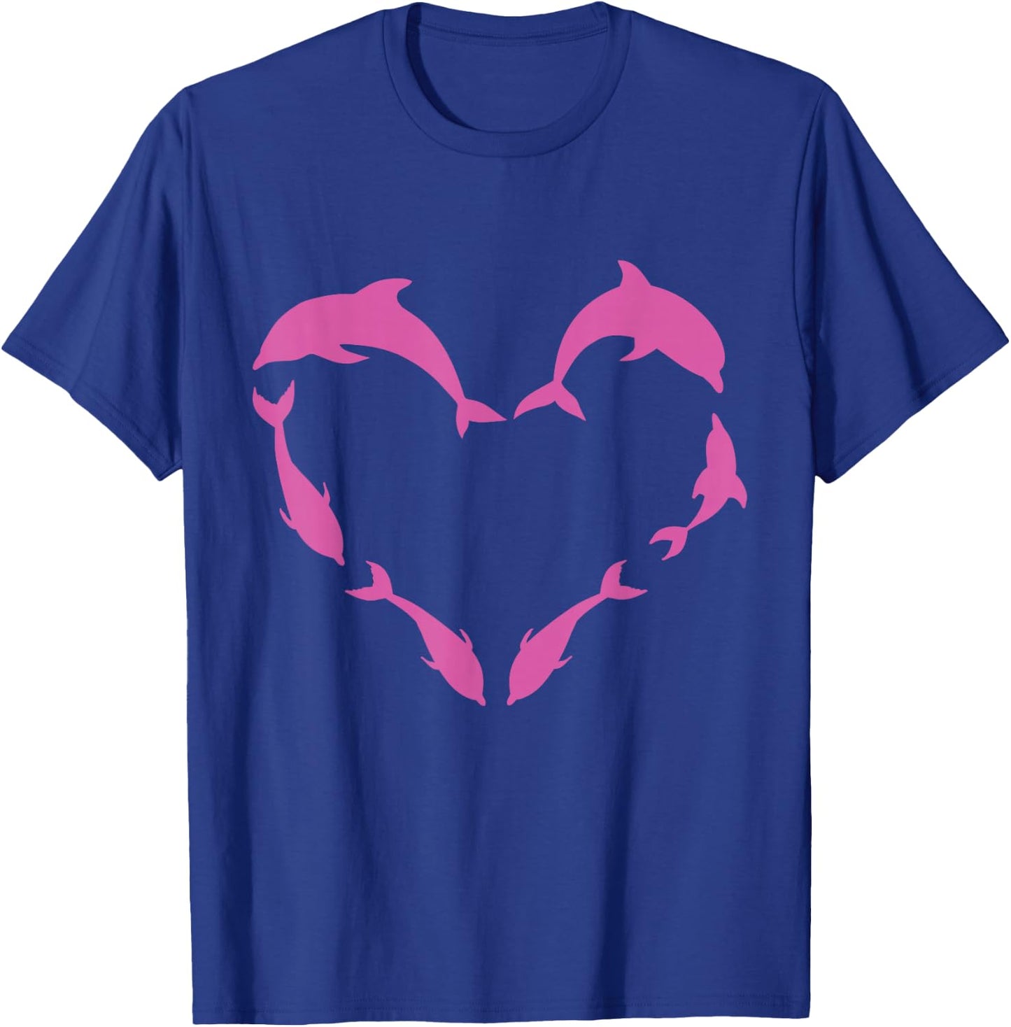 Heart Shaped Pink Dolphins Cute Dolphin Pod Costume Dolphin T-Shirt - T-Shirt | Royal