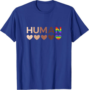 All-Inclusive Hearts for BLM Racial Justice & Human Equality Small T-Shirt - T-Shirt | Royal