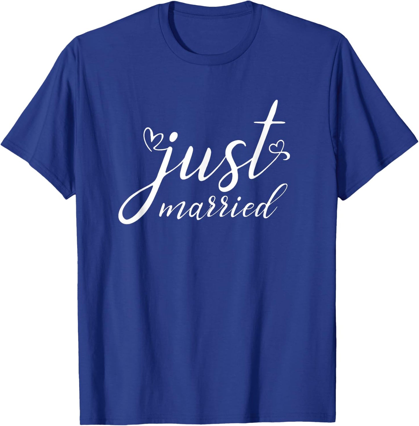 Just Married Wedding Gift Couples Beach Vacation Honeymoon T-Shirt - T-Shirt | Royal
