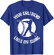 Your Girlfriend Likes My Swing Funny Baseball T-Shirt - T-Shirt | Royal