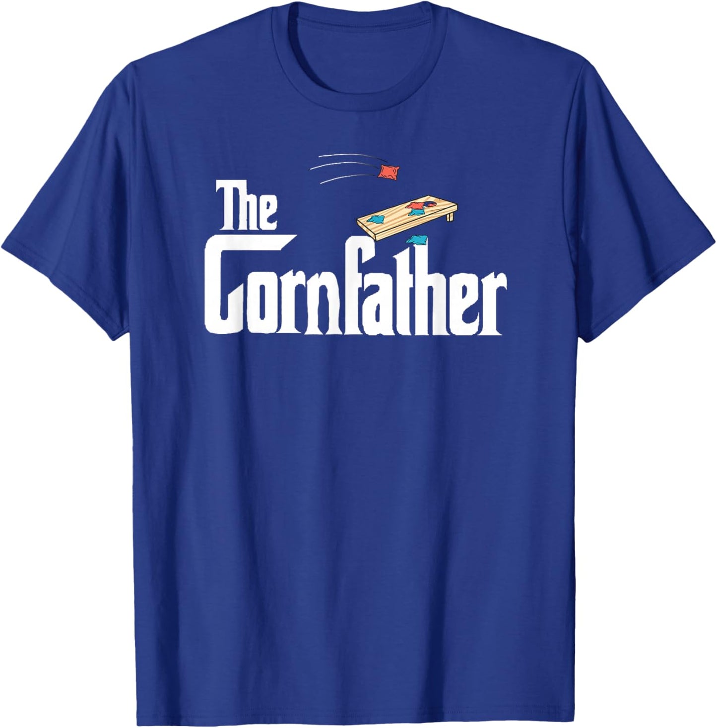 Funny Cornhole The Cornfather Funny Fathers T-Shirt - T-Shirt | Royal